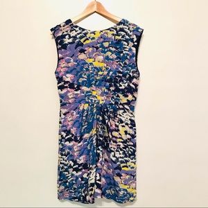 Tibi Abstract Watercolor Print Dress